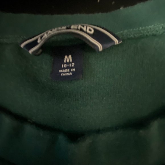 Land's End Velour Sweatshirt in Dark Green, Size M. - Picture 5 of 10